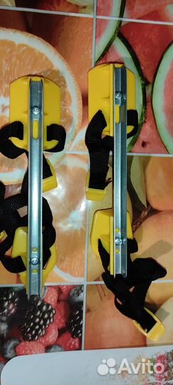 Детские коньки двухполозные раздвижные на обувь