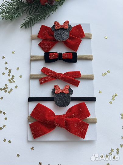 Шикарные нарядные бантики повязки для малышей