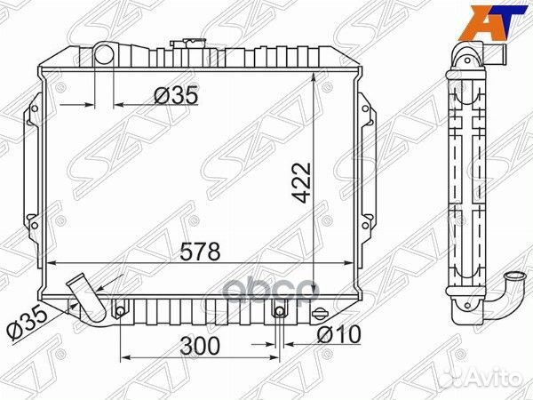Радиатор mitsubishi pajero 6G72 V6 3.0 91-99 AT