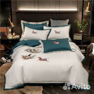 Постельное белье Hermes с вышивкой Премиум Сатин