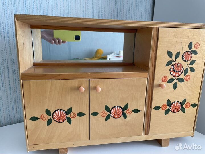 Игрушки СССР мебель, шкафчик для одежды игровой