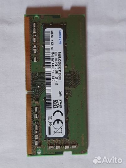Оперативная память Samsung 8gb DDR4 sodimm