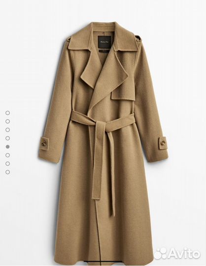 L,Шерстяное пальто/тренч Massimo dutti