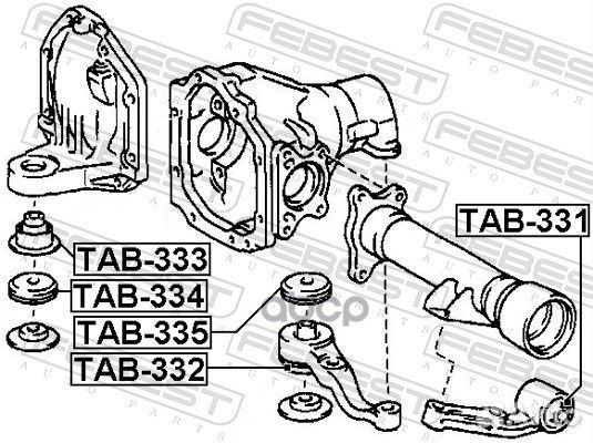 Подушка дифференциала (toyota land cruiser 100