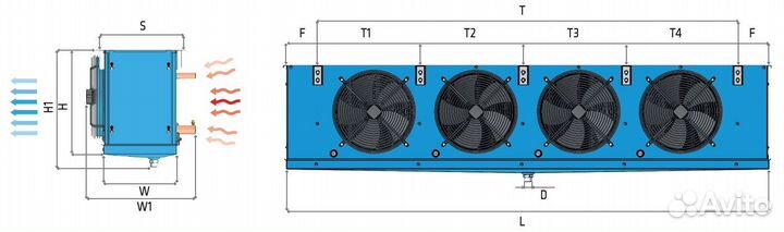 Воздухоохладитель 62,6 кВт FrigoCool ESR 50.42.6