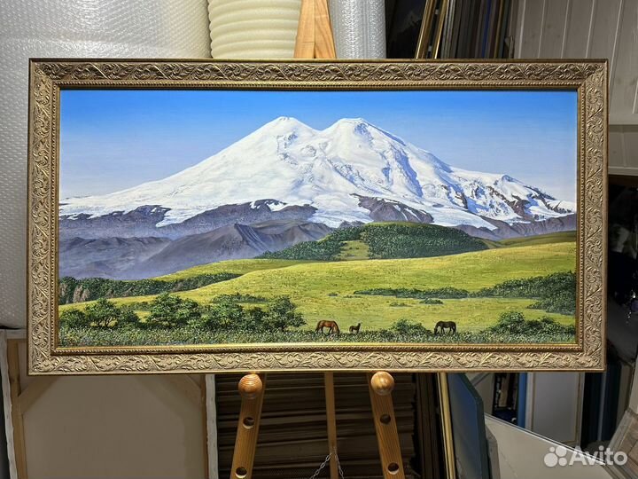 Картина Эльбрус 50х100 Абаева