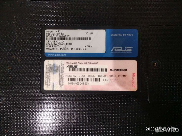 Ноутбук Asus