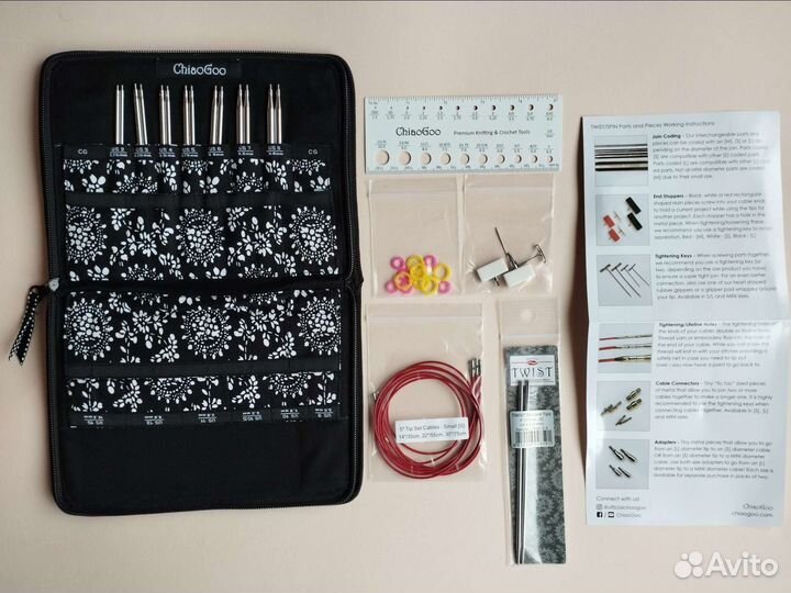 Набор стальных спиц Chiaogoo twist 10 и 13см