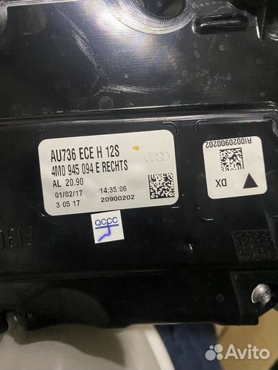 Задние стоп сигналы на ауди Q7 оригинал