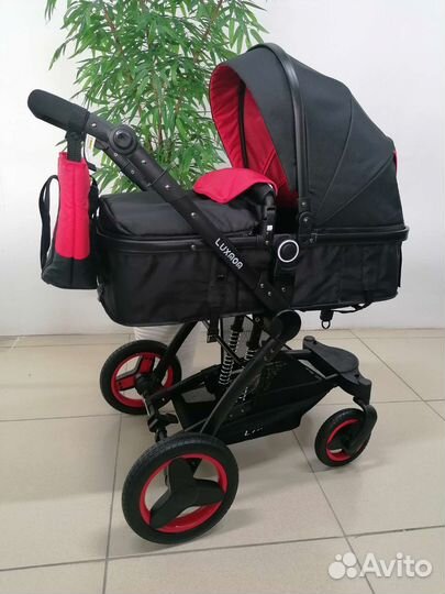 Новая коляска 3в1 Belecoo X6 NEW (Black/Red)