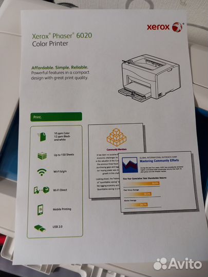 Принтер цветной Xerox Phaser 6020