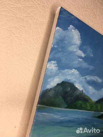 Картина маслом на холсте море