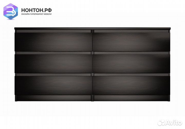 Комод Мальта 6 ящиков дуб венге