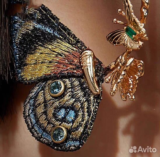 Серьги бабочки