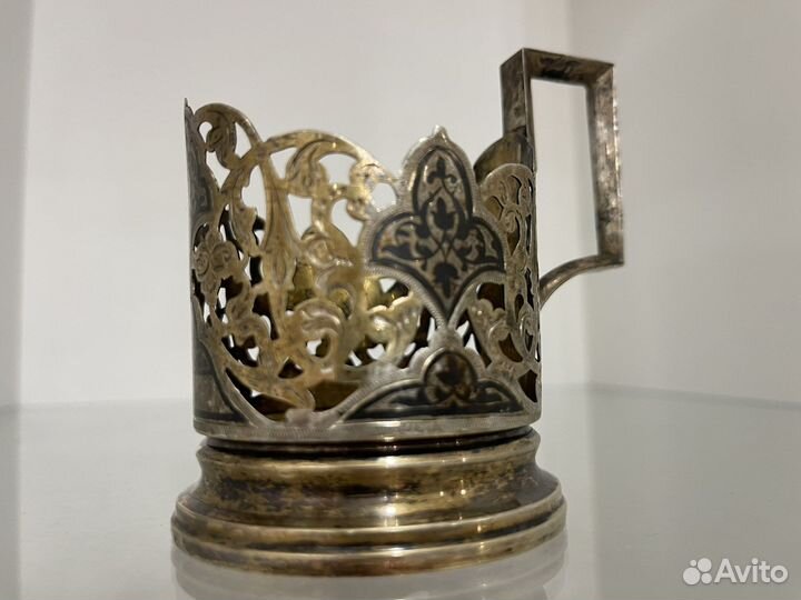 Подстаканник. Кубачи. Чернение. СССР