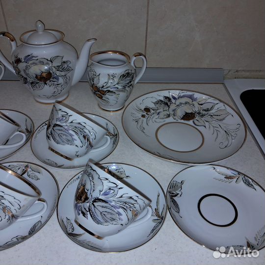 Фарфоровый сервиз лфз 1970е