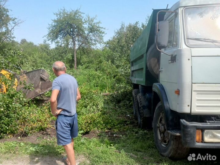 Расчистка участка,спил деревьев,вывоз мусора