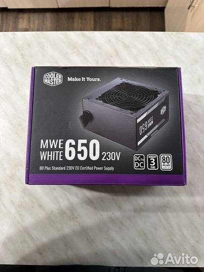 Блок питания cooler master mve 650w white