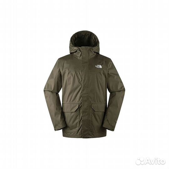 THE north face Windbreaker Jackets Men Green + Gift Bag (L)(66)