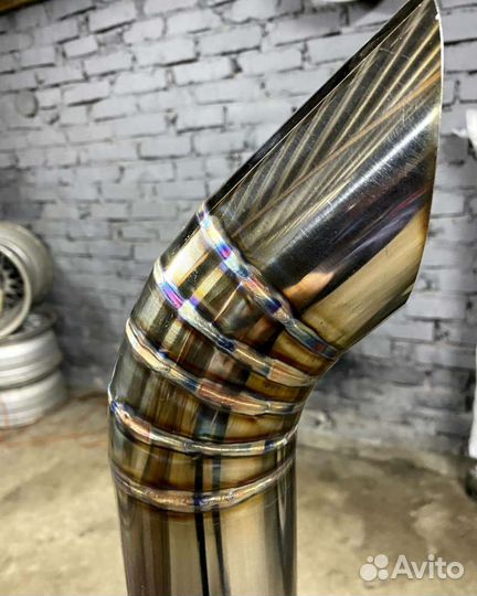 Выхлоп на экскаватор погрузчик из нержавейки