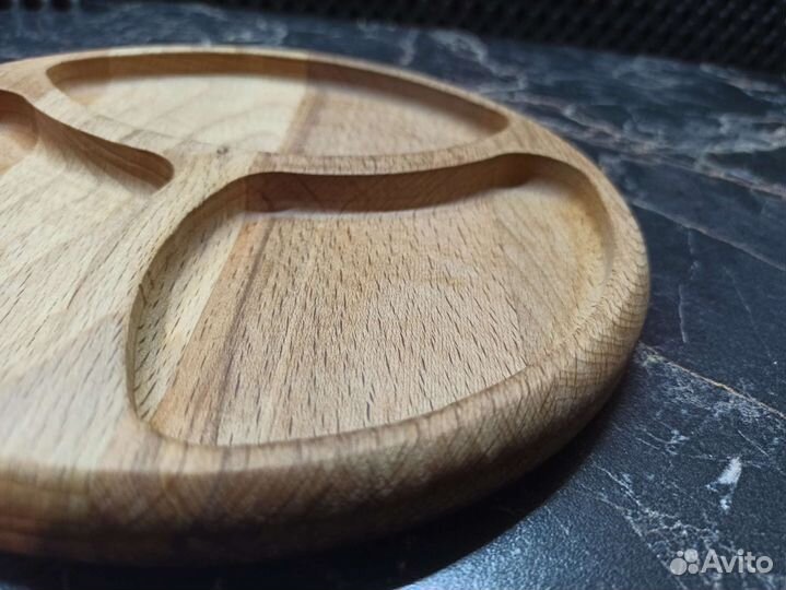 Менажница из дерева, Деревянная тарелка, новая