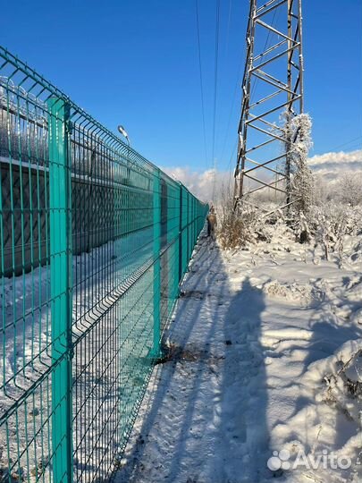Забор 3Д, 3д панель, Сетка 3D секция забора