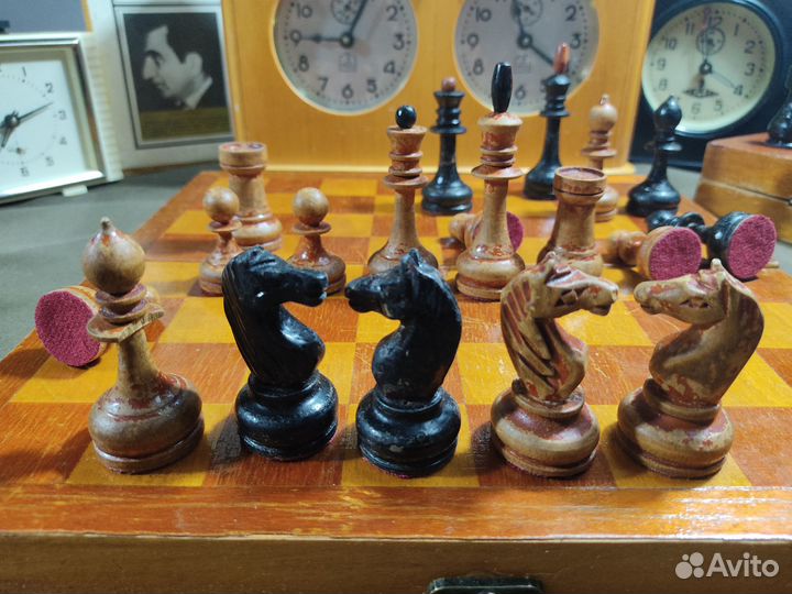 Шахматы старинные СССР 1940-60-е Доска 30 см «253