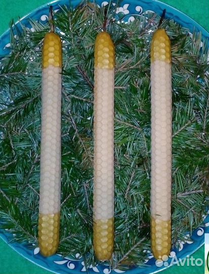 Арома-свеча «тайга» с пихтовыми лапками и пихтовым