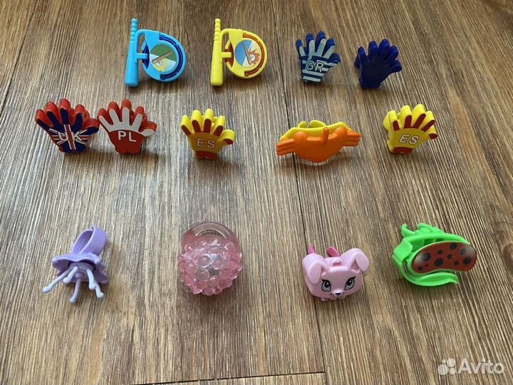 Коллекция киндер Кольца, Брелоки, Винкс значки