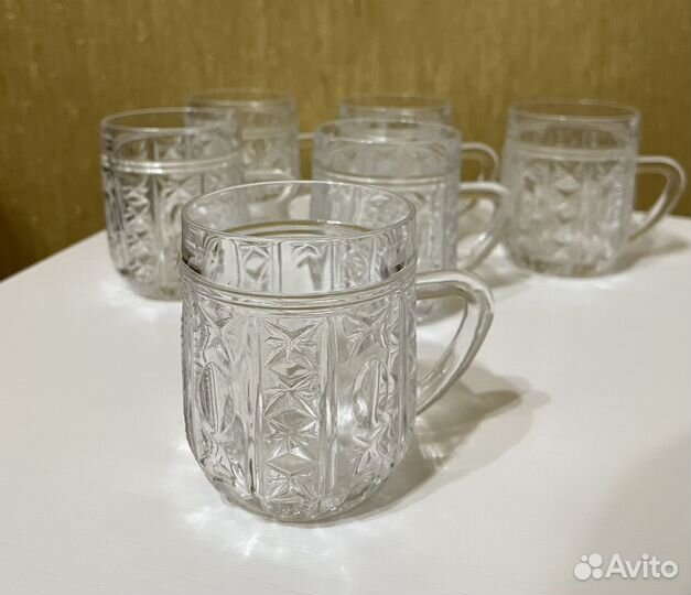 Хрустальные кружечки для холодных напитков СССР