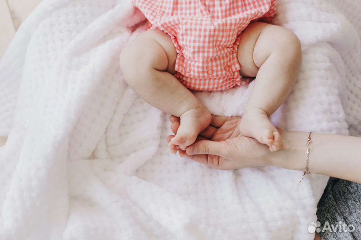 Плюшевый двухсторонний детский плед. Новый