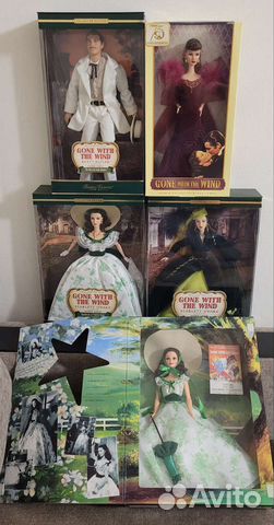 Куклы барби Скарлетт о'Хара и кен Ретт Батлер