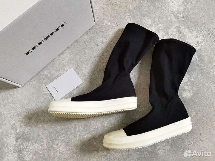 Rick owens кеды drkshdw SS24 lido high sock