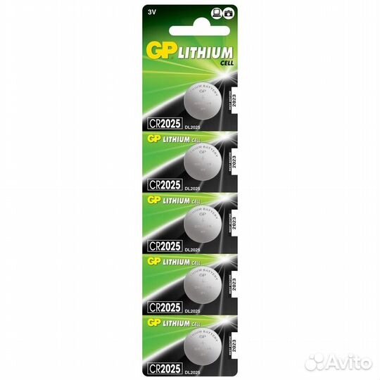 Батарейки GP CR2025-7CR5 CR2025 5шт #81521