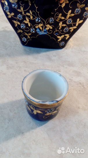 Штоф-графин, кобальт Городница