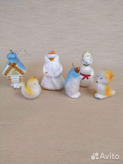 Ёлочные игрушки пенопласт СССР