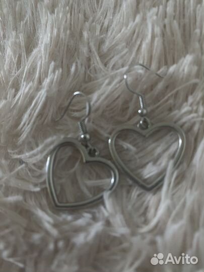 Серьги сердце