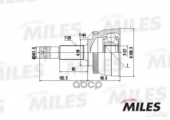 Шрус nissan maxima IV A33 2.0-3.0 00-06 нар. +A