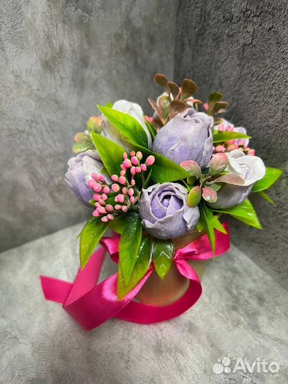 Букет цветов из мыла