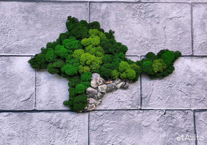 Изготовление панно Крым из стабилизированного мха