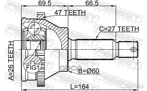 ШРУС внешний hyundai sonata (EF) 2001-2005 1210