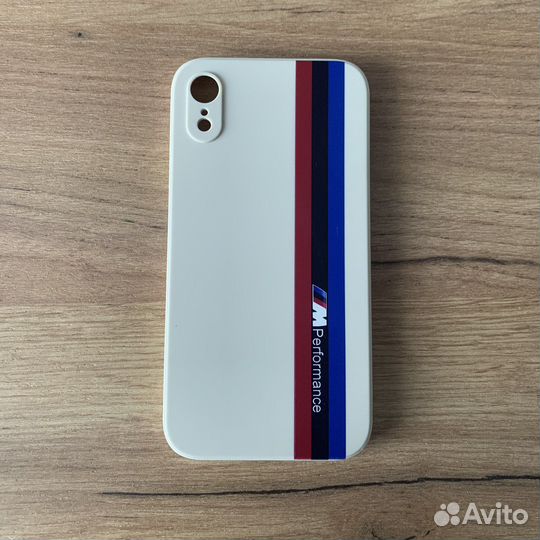 Чехол на iPhone XR BMW белый