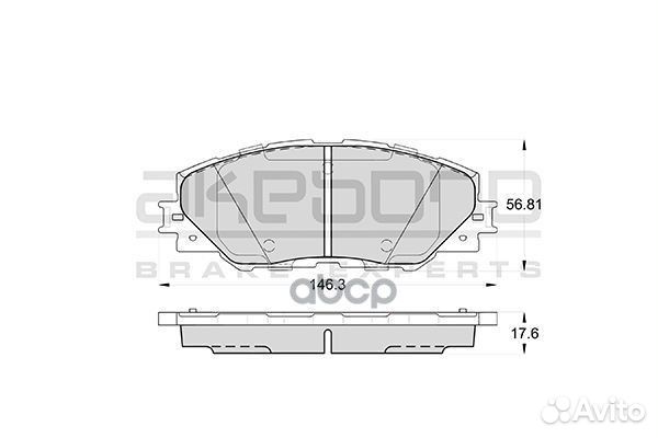 Колодки тормозные дисковые передние toyota RAV