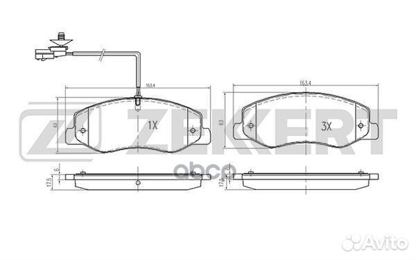 Колодки торм. диск. задн. Nissan NV400 (X62 X62