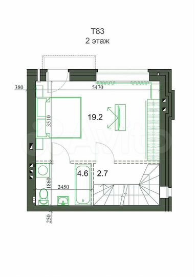 3-к. квартира, 83,5 м², 3/3 эт.