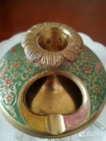 Пепельница-подсвечник из латуни