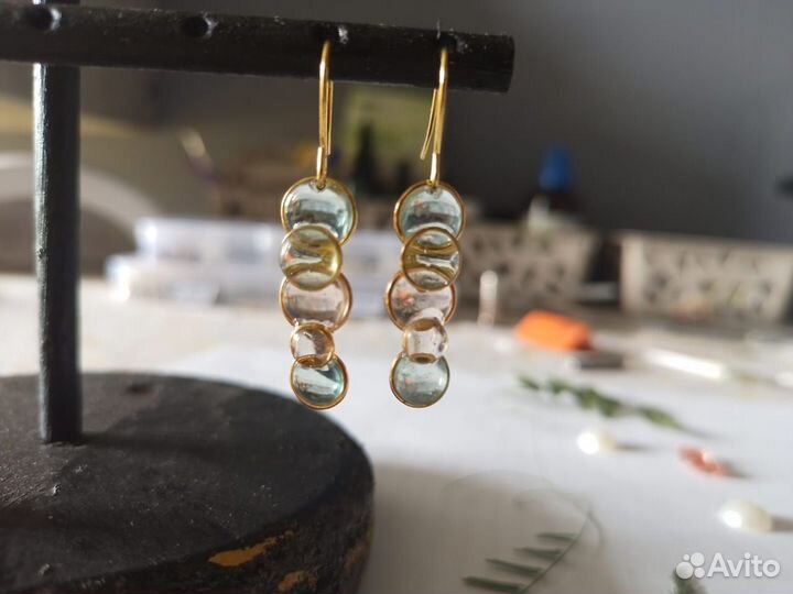 Серьги из ювелирной смолы