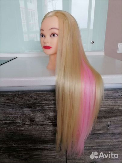 Голова-манекен с искусственными волосами