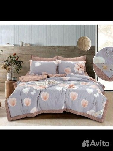 Постельное белье евро с одеялом