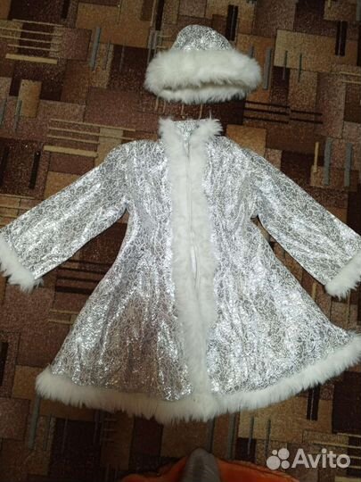 Костюм снегурочки на 6-8 лет